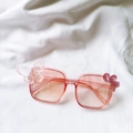 Gafas de sol rosas para niños con mariposa grande y cristales facetados en rosa - Mariposa Rosa