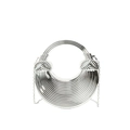 Silver metallic acrylic crescent bag with pleated texture and silver chain strap - Silver