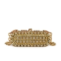 Elegante borsa da sera dorata con strass e tracolla a catena per occasioni formali - Oro