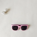Pink and purple foldable kids sunglasses with UV protection on white artistic background - Deep Pink Purple Leg