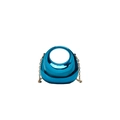 Klein blue acrylic mini crossbody bag with glossy mirror finish and gold chain strap - Blue