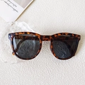 Retro leopard print sunglasses for kids with dark lenses and stylish silver stud details - Two-Dot Leopard Print