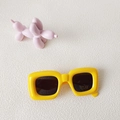 Lunettes de soleil carrées jaunes pour enfants avec verres gris protection UV400 - Carré / Jaune
