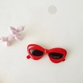Lunettes de soleil rouges pour enfants avec protection UV400 et monture épaisse - Œil de chat / Rouge
