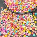 Flat round acrylic beads with golden numbers for DIY jewelry making in various colors - 4*7 Colored Gold Numbers (100 Pieces)