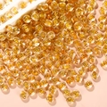 Translucent amber round acrylic beads with gold numbers 0-9 for DIY jewelry making - 4*7 Transparent Gold Numbers (100 Pieces)