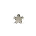 Mini borsa a stella in metallo argento con strass scintillanti e tracolla a catena - Argento