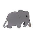 Gray elephant shaped crossbody bag for women with adjustable strap and silver hardware - Gray
