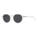 Gafas de sol polarizadas redondas retro con montura transparente y cristales oscuros - C3 Transparente Negro Gris