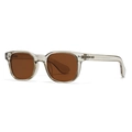 Lunettes de soleil rondes polarisées avec monture thé transparente et verres marrons - C5 Monture Champagne Verres Thé