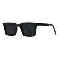 Gafas de sol polarizadas cuadradas negras con montura gruesa para hombres y mujeres - C1 Montura Negro Brillante Lentes Negro Gris