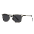 Classic polarized square sunglasses in transparent smoke grey frame for men and women - Grey Frame Black Grey Lens