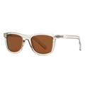 Lunettes de soleil carrées polarisées avec monture champagne transparente et verres bruns - Monture Champagne Verres Thé