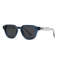 Occhiali da sole polarizzati con montatura blu traslucida e lenti grigio scuro - Montatura Blu Lenti Grigie (C2)