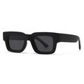 Gafas de sol polarizadas negras cuadradas con montura gruesa mate para hombres y mujeres - C3 Montura Negro Mate Lentes Grises