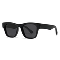 Lunettes de soleil polarisées classiques avec monture noire épaisse et verres gris - Noir Brillant Gris