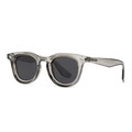 Gafas de sol redondas polarizadas con montura gris translúcida y remaches diamante - C3 Montura Gris Gris