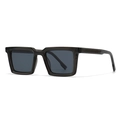 Gafas de sol polarizadas cuadradas con montura gris humo y lentes grises oscuras - C4 Montura Verde Oscuro Lentes Negro Gris