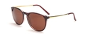 Oversized zonnebril met schildpadmontuur, gouden metalen pootjes en bruine glazen - Thee Frame