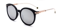Lunettes aviateur classiques avec verres miroir argentés et branches en or rose - Monture Noire Verres Miroir Argent