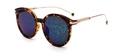 Lunettes aviateur classiques avec monture écaille, verres à fleurs colorés et branches métal - Monture Écaille de Tortue Verres Bleu Vert