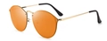 Polarisierte Sonnenbrille mit goldenem Metallrahmen und orangefarbenen Gläsern - Orange Linse (C8)