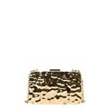 Golden acrylic shell evening bag with luxury ice-crack texture and chain strap - Style 2 Gold (Rectangular)