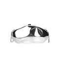 Irregular silver metallic acrylic clutch bag with a sleek serpentine chain strap - Silver