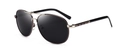 Classic polarized aviator sunglasses with gunmetal frame and dark grey lenses for men - Gunmetal Frame Black Grey Lens