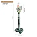 Rustic cast iron vertical paper towel holder with decorative colorful hen top design - Hen Paper Towel Holder
