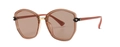Classic TR90 oversized square tea brown sunglasses with golden bridge for women - Brown Tea