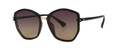 Classic oversized TR sunglasses with black frame and purple-brown gradient lenses - Black Gradient Grey