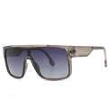 Lunettes de soleil polarisées masque avec monture grise et verres dégradés violets - Monture Grise Verre Gris