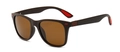 Occhiali da sole aviator polarizzati marrone scuro con inserti sportivi in rosso - Montatura Tè Lenti Tè