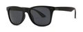 Classic black matte polarized aviator sunglasses with silver metal studs and gray lenses - Sand Black Frame Grey Lens