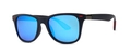 Occhiali da sole aviator polarizzati con montatura blu opaco e lenti specchiate blu - Montatura Nero Opaco Lente Blu Ghiaccio