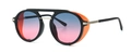 Steampunk sunglasses with black frames, blue pink gradient lenses and orange side shields - C2 Black Frame Blue Pink Gradient Lens
