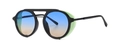 Steampunk sunglasses with black round frame and blue-orange gradient lenses - C3 Black Frame Blue Orange Gradient Lens
