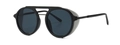 Steampunk sunglasses in black frames and dark grey lenses with side shield detail - C1 Black Frame Black Lens
