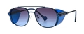 Occhiali da sole aviator retro punk con montatura in metallo blu e lenti sfumate - Blu Grigio Blu