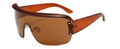 Gafas de sol cuadradas vintage de gran tamaño en resina marrón con remaches metálicos - Montura color té, lentes color té