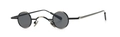 Steampunk round sunglasses with vintage silver metal frame and dark grey lenses - Gunmetal Frame Black Lens (C8)