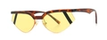 Narrow cat-eye sunglasses with tortoiseshell frames and yellow geometric lenses - Leopard Frame Yellow Lens (C9)