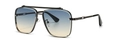 Modern retro square sunglasses with gradient blue-yellow lenses and dark grey frame - Black Green Orange (C3)