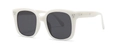 Modern square sunglasses in white frame with dark grey lenses and rivet details - Off-White Grey
