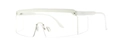 Flat top futuristic oversized shield sunglasses with white frame and clear lenses - White Frame Transparent Lens