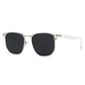 Gafas de sol polarizadas con montura transparente y lentes oscuras para hombres estilo - C6 Transparente Gris