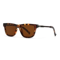 Modern butterfly sunglasses with classic dark tortoiseshell frame and brown lenses - Tortoise Frame Tea Lens