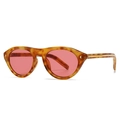 Lunettes de soleil cat-eye écaille de tortue avec verres roses et détails dorés fins - Comprimés De Pollen De Soja C2