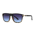 Men's pilot sunglasses with gradient blue lenses and tortoise-shell pattern frame details - C4 Black Tortoise Frame Blue Lens